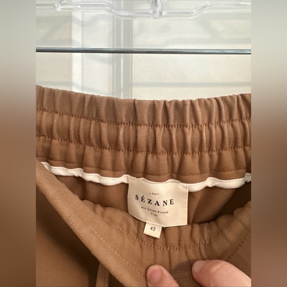 🆕Sézane Bruce Trousers In Camel - Picture 10 of 16